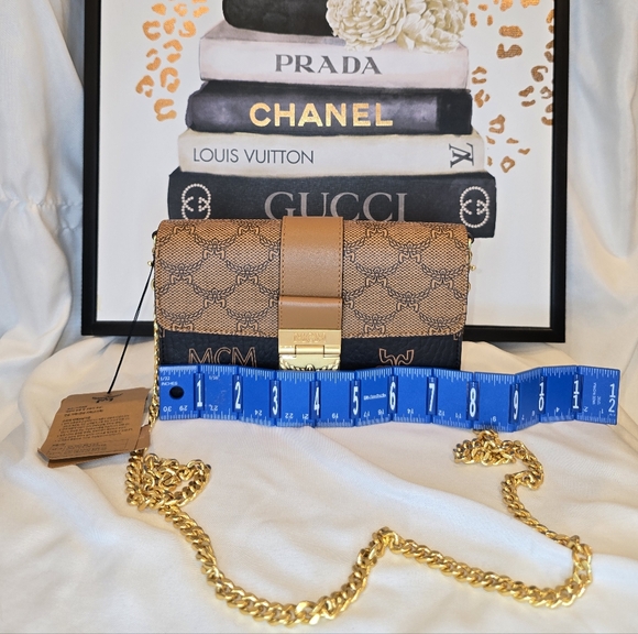 MCM Black and Tan Crossbody Bag. NWT - Picture 12 of 15